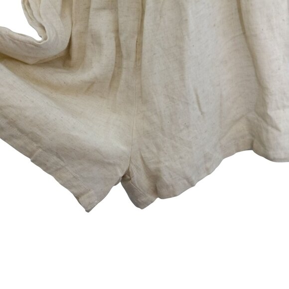 Sim & Sam Size M Medium Romper Linen Blend Lined Sleeveless Button Front NEW - Picture 5 of 6